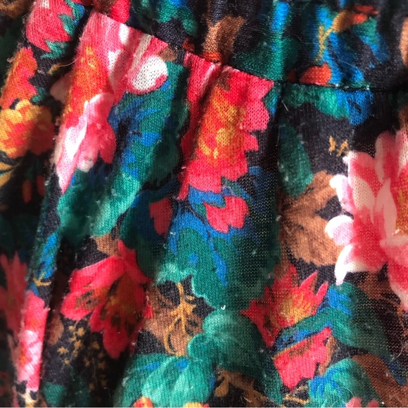 Faded 90s knit floral skirt elastic waist pilled distressed cool! - Picture 5 of 7